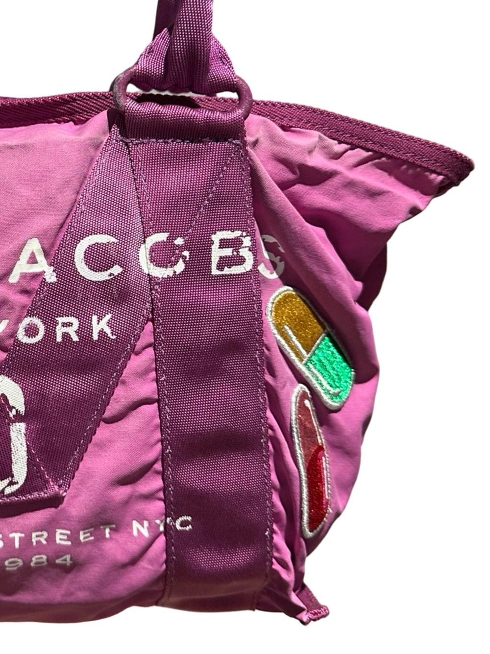 Rare 2017 MARC JACOBS Nylon Tote | Julie Verhoeven Collab Patches - Picture 13 of 16